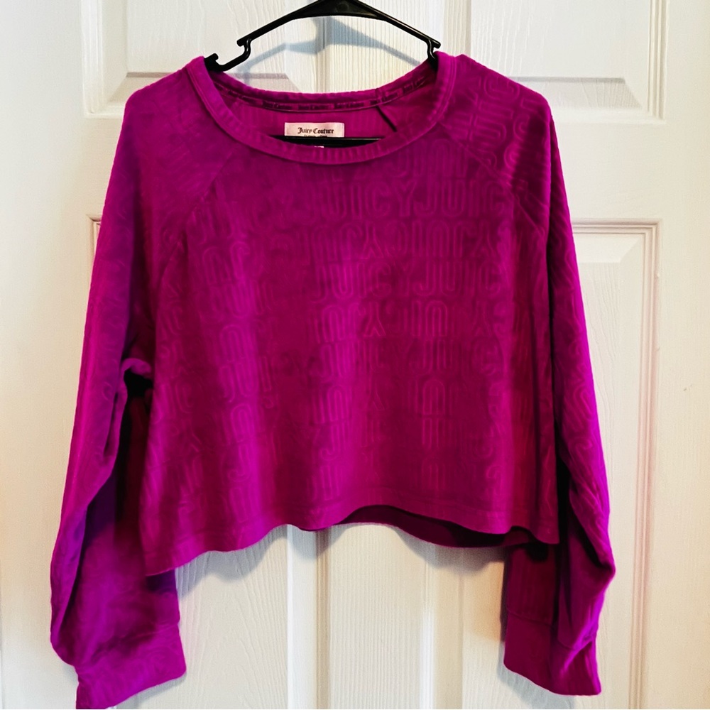 Juicy Couture Fuchsia Crop Top LoungeWear Y2K